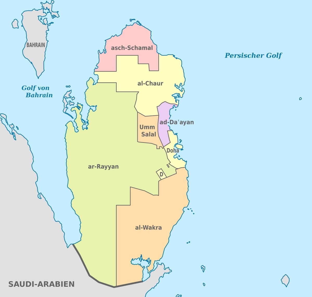 Kaart van qatar vector