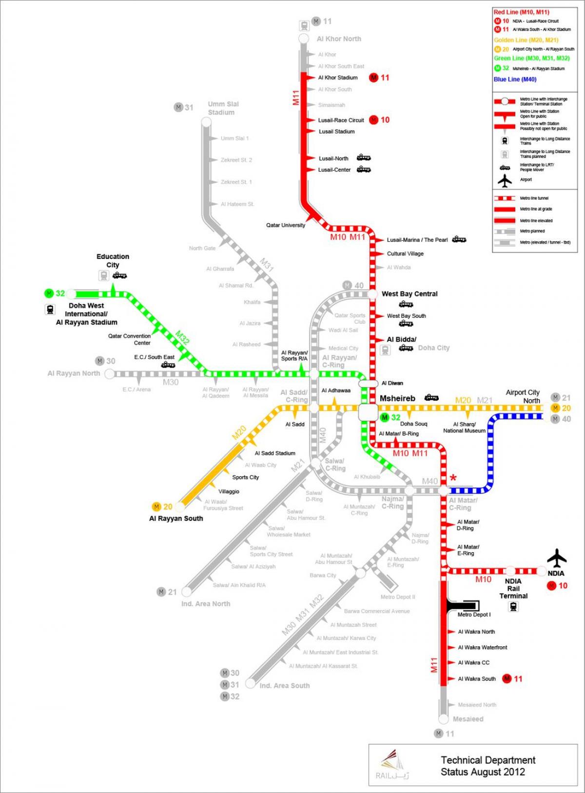 qatar metro kaart