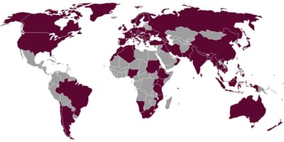 Qatar airlines bestemmingen kaart