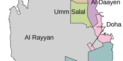 Kaart van qatar gemeente 