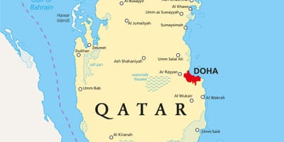 Kaart van qatar foto