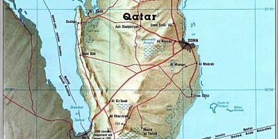 Kaart van qatar weg 