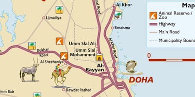 Kaart van qatar tourist