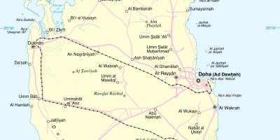 Qatar route kaart